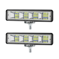 2Pcs 6Inch 72W LED Work Light Bar Flood Fog Lamp