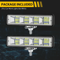 2Pcs 6Inch 72W LED Work Light Bar Flood Fog Lamp