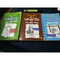 3 DIARY OF A WIMPY KID Books JEFF KINNEY (The Third Wheel The Last Straw Cabin Fever )
