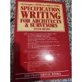 SPECIFICATION WRITING FOR ARCHITECTS and SURVEYORS CHRISTOPHER J WILLIS and J ANDREW WILLIS