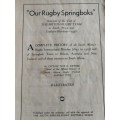 OUR RUGBY SPRINGBOKS by IVOR D DIFFORD Official Souvenir of the visit of the British Rugby 1938