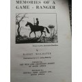 MEMORIES OF A GAME RANGER H WOLHUTER Seventh Edition 1961