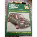 HAYNES NISSAN MICRA 1993 TO 2002 K  to 52 registration  Service and Repair Manual