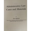 ADMINISTRATIVE LAW CASES & MATERIALS GEO QUINOT 2008