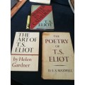 Bundle of 3 books  on T S ELIOT