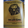 PROGRAM THE LION KING  ( SOUTH AFRICA Theatre production Montecasino 2007  )