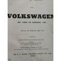 VOLKSWAGEN ALL CARS UP TO JANUARY 1959 Workshop Manual  Scientific Magazine Publishing Revised 1962