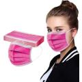 3ply Hot Pink Masks box of 50