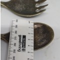 Silverplate salad spoons made in Italy