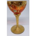 TWO MURANU GOBLETS MADE IN ITALY