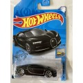 Hot Wheels Bugatti long card. Black version