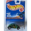 Hot Wheels Volkswagen Beetle green. Long card