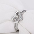 925 Sterling Silver `Mom` Ring - Size 8