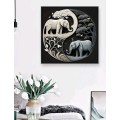 Modern Elephant Print DIY Diamond Dot (40cm x 40cm)