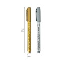 1 Set Metallic Art Pens (1 x Silver pen & 1 x Gold pen)