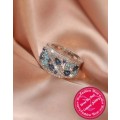 Blue Cubic Zirconia Fashion Ring (Available Size 7 & 8)