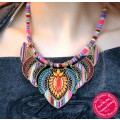 Bohemian Multicolor Braided Necklace