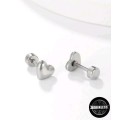 Stud Heart Earrings - Stainless Steel