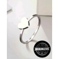 Stainless Steel Minimalist Heart Signate Ring (Sizes 7, 9 & 10)