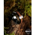 Woodgrain Men`s Wedding Band (8mm) Stainless Steel - Sizes 10 & 11 available