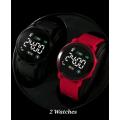 2Pc Electronic Watch Set (with Pedometer)