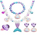 Girls Mermaid Necklace Set
