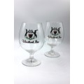 Pair of Vintage 1970`s `South West Brewery Windhoek Bier` Beer Glasses