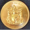 Rhodesia Railways Arts & Crafts Exhibition - Large 70g Gold Color Metal Medal - 1972 for Needlework