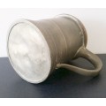 Edwardian Brass Rim Pewter Pint Tankard c1910 - 19th Century Pewter Beer Mug