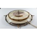 Mid Century Metamec Wall Clock - Electric, Metal Bakelite Finish Compass Design - 1960's