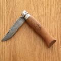 Opinel France - Pocket Knife Beech Wood Handle - No.8 Virobloc Brevete