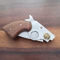 Knife Gun Shaped with Holster - Unusual Flip Knife / Flick Knife - Unique Gun Shaped - Folding Knife
