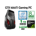 RED-Themed Gaming PC - Gen Quad Core i3, 8GB Gaming RAM, SSD HDD, GTX1050Ti 4GB Gaming