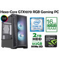 High-end GTX1070 RGB Gaming Desktop PC - *9th Gen 6-Core i5, 16GB RGB, NVMe + HDD, GTX1070 8GB GPU*