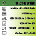 13th Gen Intel Core i5 High Performance Desktop PC