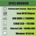 12th Generation Intel Celeron Home & Office High-Performance Desktop PC