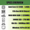 12th Generation Intel Core i5 HexaCore Performance Workstation Desktop PC