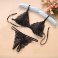 Seductive Lace Bras Set with Opened Bras and Crotch (L/XL)