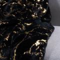 Sesli Plush Throw - Black & Gold Pattern