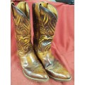 Vintage DAN POST Cowboy Boots Size 8 Made in Spain