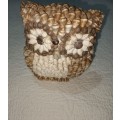 VINTAGE Handcrafted Seashell Owl
