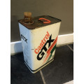 2 EMPTY CASTROL 5L OIL CANS 1980s
