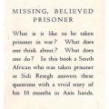 Missing Believed Prisoner  --  N I Robinson - Ted Cross POW Fund