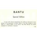 Bantu Special Edition --   An Informal Publication of the Department of Native Affairs  --  1954
