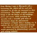 From Mining Camp to Metropolis  -  The Buildings of Johannesburg 1886 - 1940  --  G van der Waal