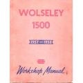 Wolseley 1500  --   Workshop Manual   --   1957 - 1958