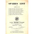 Spares List for 1958 AJS