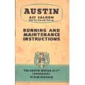 Austin A55 Saloon -- Running and Maintenance Instructions