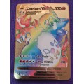 Pokemon - Custom Gold Metal Card - Rainbow Charizard Vmax