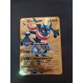 Pokemon - Custom Gold Metal Card - Shiny Greninja GX